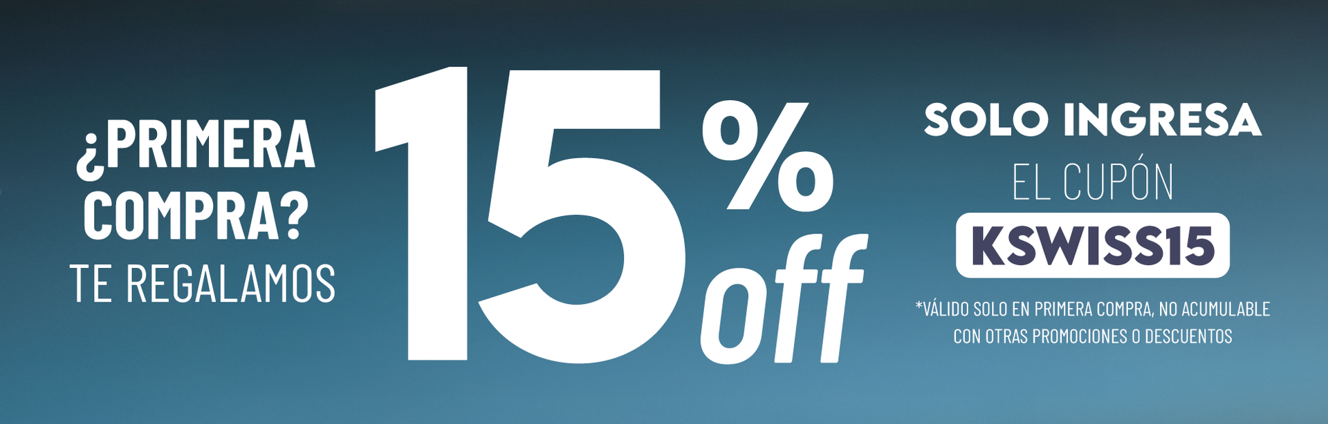 OBTÉN 15% OFF EN TU PRIMERA COMPRA