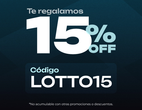 TE REGALAMOS 15% OFF | CUPÓN: LOTTO15