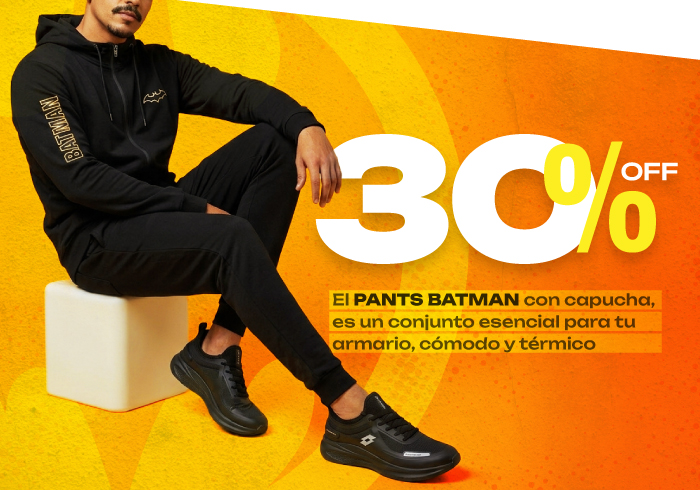 30% OFF | El Pants BATMAN con capucha, es un conjunto esencial para tu armario, cómodo y térmico