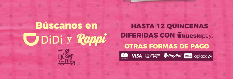 Búscanos en DIDI y Rappi