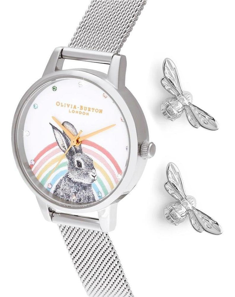 Set Reloj Aretes Olivia Burton Cristales OBGSET154 Animals