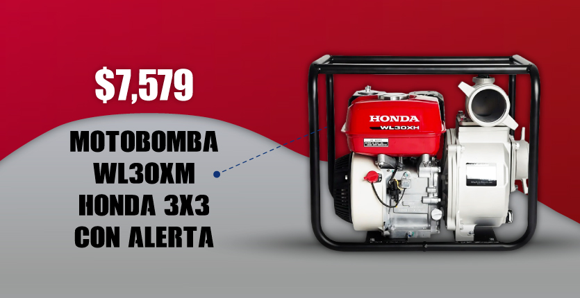 Motobomba Wl30xm Honda 3x3 Con Alerta