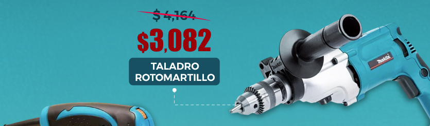 Motobomba Taladro Rotomartillo 1/2'' 1010w 120v Hp2070 Makita Honda 3x3 Con Alerta