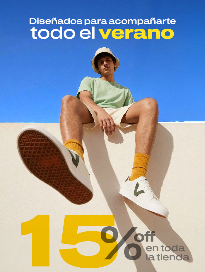 Diseñados para acompañarte todo el verano. 15% Off en toda la tienda