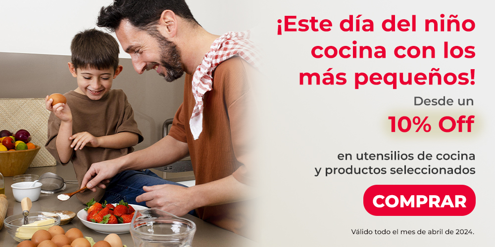 Este dia del niño cocina con los mas équeños desde un 10% OFF