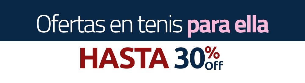 Ofertas en tenis para ella. Hasta 30% OFF