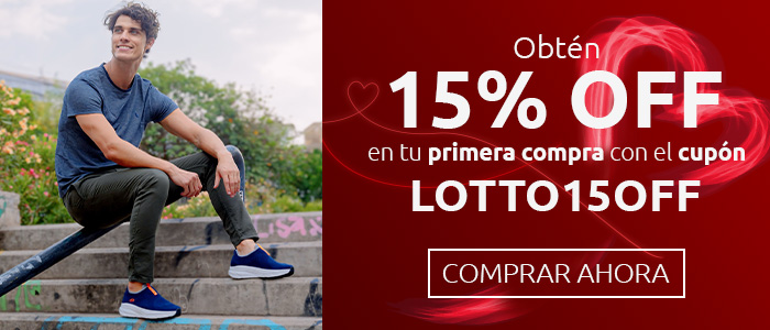 Obtén 15% OFF en tu primera compra con el cupón LOTTO15OFF