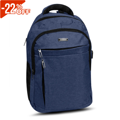 Mochila Backpack Laptop 18″ Blanda Poliéster McCarthy MC-022/10 Unisex Cierre Doble