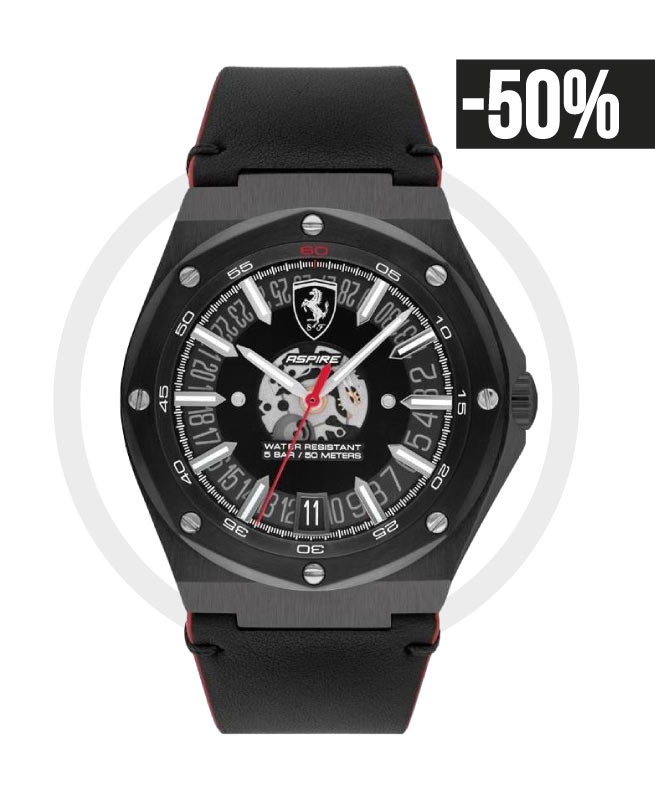 Reloj Ferrari Aspire Negro 0830845 Para Hombre